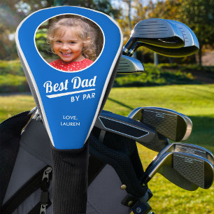 Couvre-club De Golf Meilleur papa Par Par Nom Photo de l'enfant Bleu