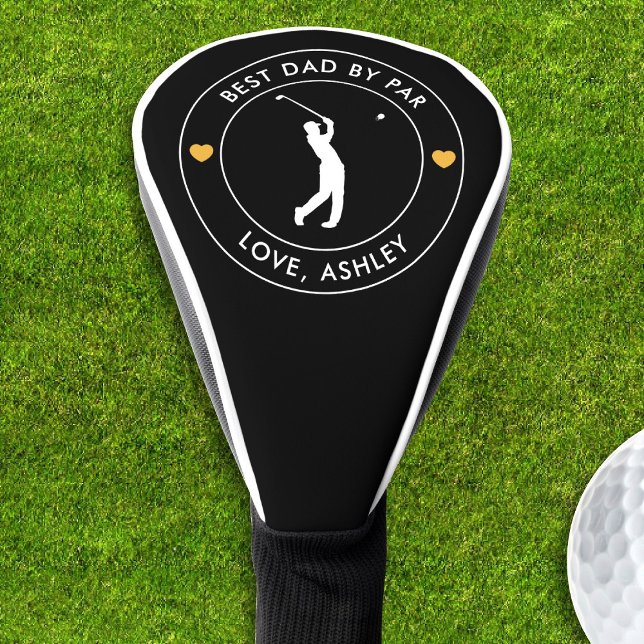 Couvre-club De Golf Meilleur Papa Par Par Personnalisé Nom Golfer Coeu (Créateur téléchargé)