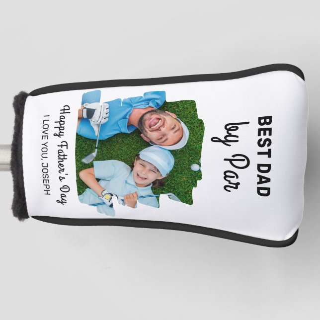 Couvre-club De Golf Meilleur Papa Par Par Photo Personnalisée Bonne Fê (Devant)