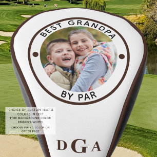 Couvre-club De Golf MEILLEUR PAPA PAR Photo Monogramme Brun
