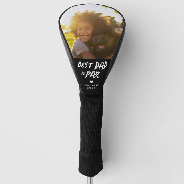 Couvre-club De Golf Meilleur Papa Par Photo Personnalisée (Devant)