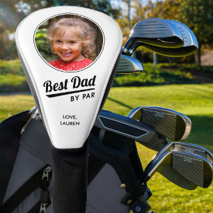 Couvre-club De Golf Meilleur Papa Par Photo Personnalisée Blanc
