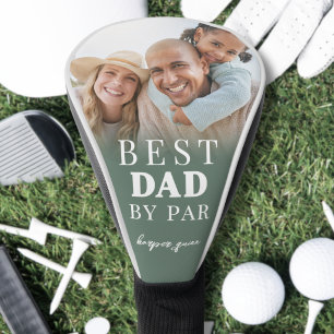 Couvre-club De Golf Meilleur Papa Photo Vert Père