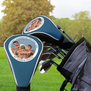 Couvre-club De Golf Meilleur Stepdad de l'année photo bleue