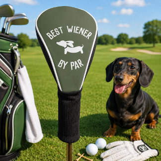 Couvre-club De Golf Meilleur Wiener par Par Couvre-têtes de golf de te