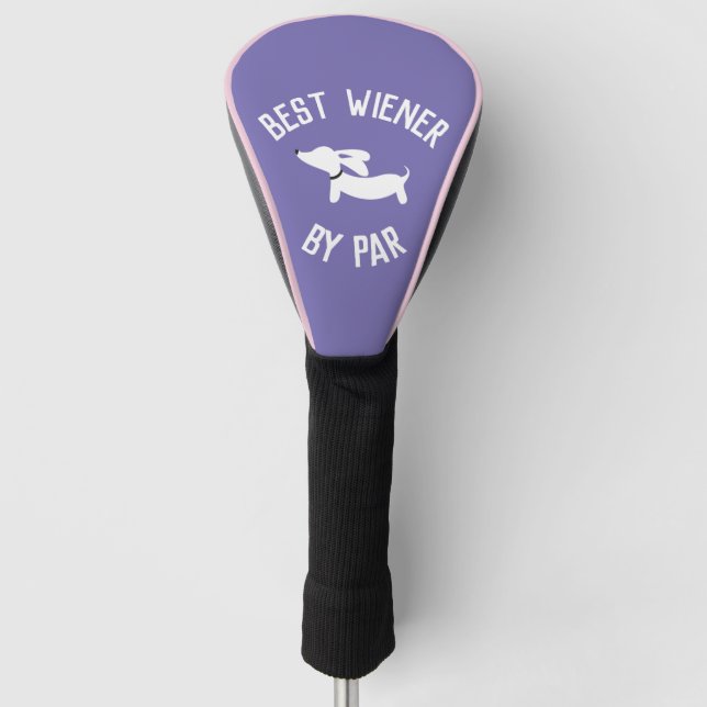 Couvre-club De Golf Meilleur Wiener par Par Punny Dachshund Golf Head  (Devant)