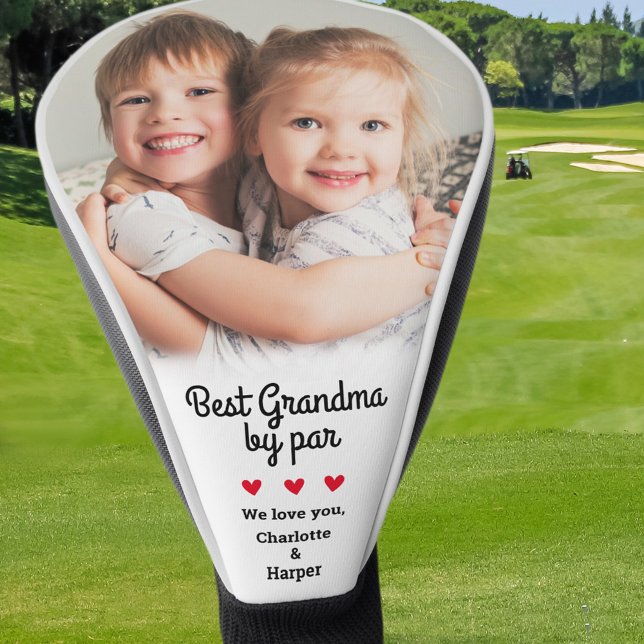 Couvre-club De Golf Meilleure grand-mère Par Par Créer une photo perso (Best Grandma By Par Create Unique Custom Photo Golf Head Cover)