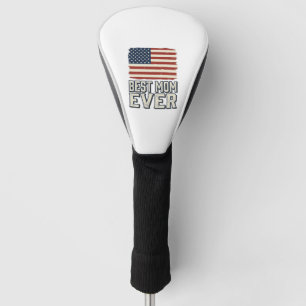 Couvre-club De Golf Meilleure Maman Ever Vintage American Flag Concept