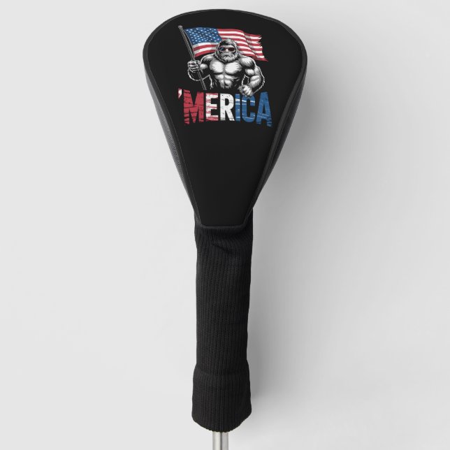 Couvre-club De Golf Merica Bigfoot Drapeau américain 4 juillet patriot (Devant)