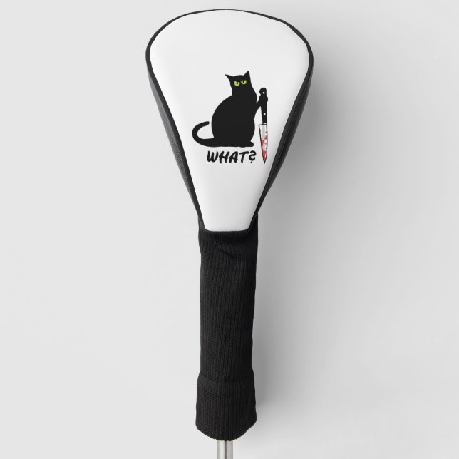 Couvre-club De Golf meurtre de chat, couteau (Devant)