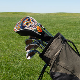 Couvre-club De Golf Mexique   Voyager Vintage Retro Crâne à sucre
