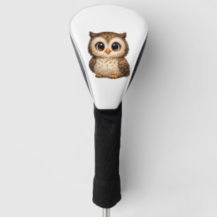 Couvre-club De Golf Mignon Hibou Doux Gros Yeux Dessin Animé Art Numér
