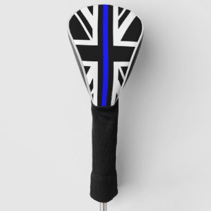 Couvre-club De Golf Mince Ligne Bleue Drapeau Royaume-Uni policier sym