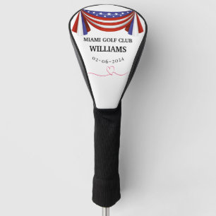 Couvre-club De Golf Mince ligne rouge personnalisé pompier Monogramme 