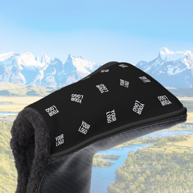 Couvre-club De Golf Modèle de Motif Logo moderne unique | Black (Créateur téléchargé)