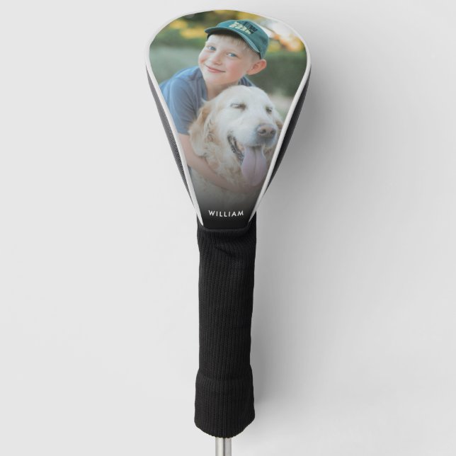 Couvre-club De Golf Modern Minimal Create Your Own Photo Name  (Devant)