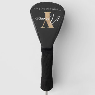 Couvre-club De Golf Modern Monogrammed Initial Y & Name Personalized