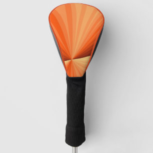 Couvre-club De Golf Moderne Abstrait Orange Rouge Vanille Graphique Fr