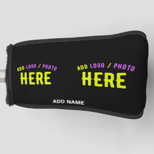 COUVRE-CLUB DE GOLF MODERNE ET MODERNE PERSONNALISABLE NOIR VÉRIFIÉ