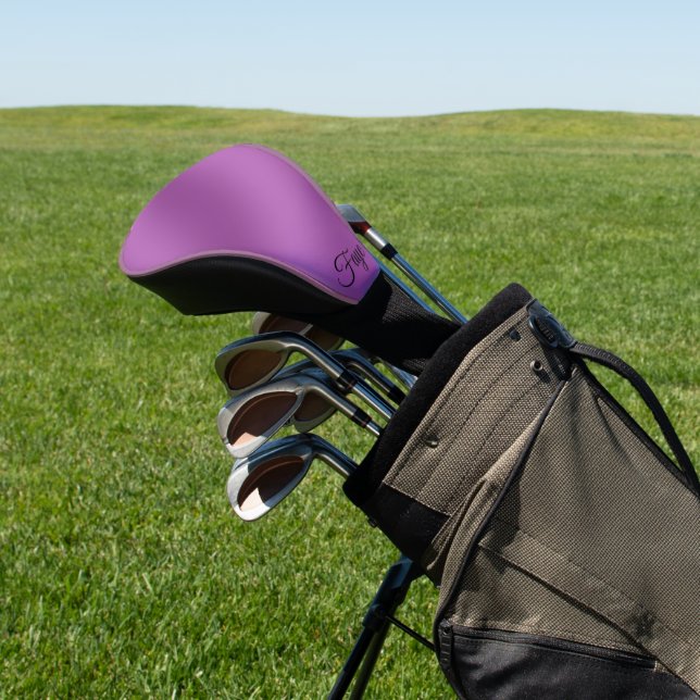 Couvre-club De Golf Moderne Simple Solide dégradé violet motif vague (In Situ)