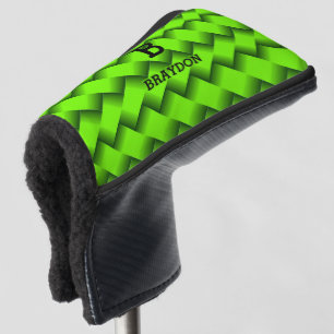 Couvre-club De Golf Modifier le nom d'ajout initial Texture métallique