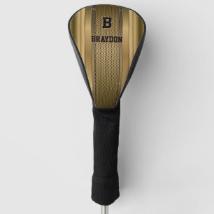 Couvre-club De Golf Modifier le nom initial Ajouter le nom Brown Tan B