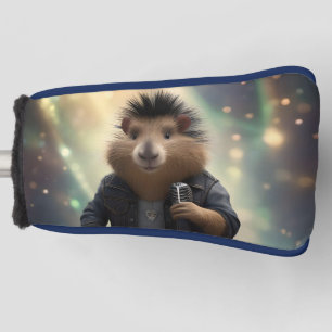 Couvre-club De Golf Mohawk Capybara Rockstar, Golf Putter Cover