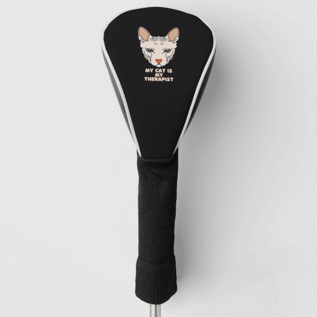Couvre-club De Golf Mon Chat Est Mon Thérapeutique (Devant)
