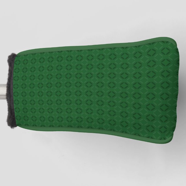Couvre-club De Golf Monochrome green elegant geometric pattern. (Devant)