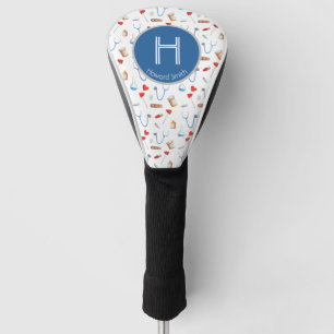 Couvre-club De Golf Monogram Bleu Instrumental de Médecin Personnalisé