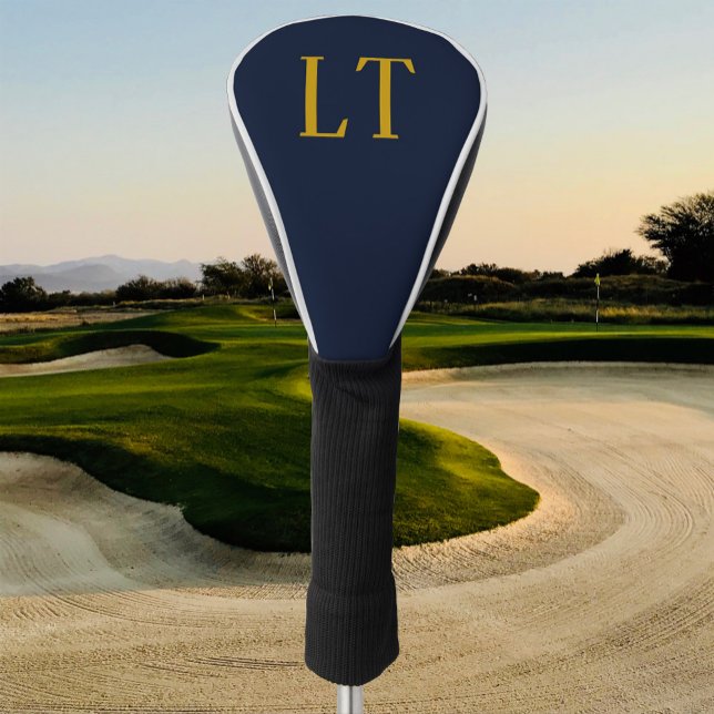 Couvre-club De Golf Monogramme bleu (Créateur téléchargé)