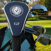 Monogramme classique Nom personnalisé bleu foncé
