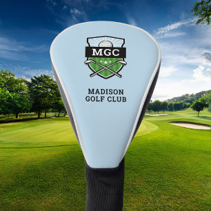 Couvre-club De Golf Monogramme de crête du club de golf personnalisé