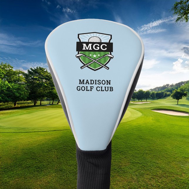 Couvre-club De Golf Monogramme de crête du club de golf personnalisé (Créateur téléchargé)