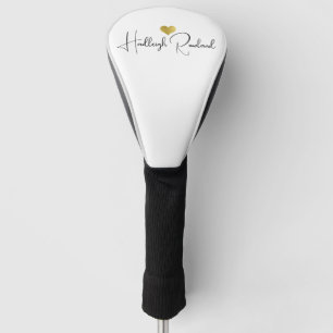 Couvre-club De Golf Monogramme de nom de script manuscrit moderne