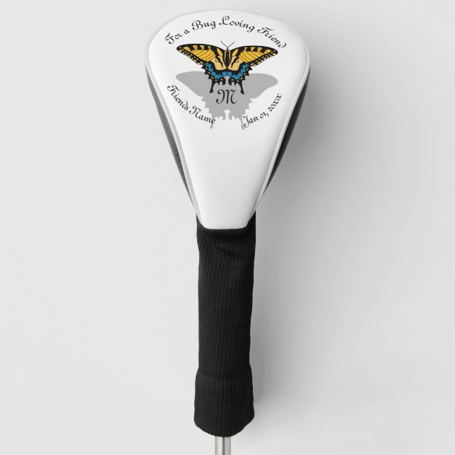 Couvre-club De Golf Monogramme de papillon Swallowtail (Devant)