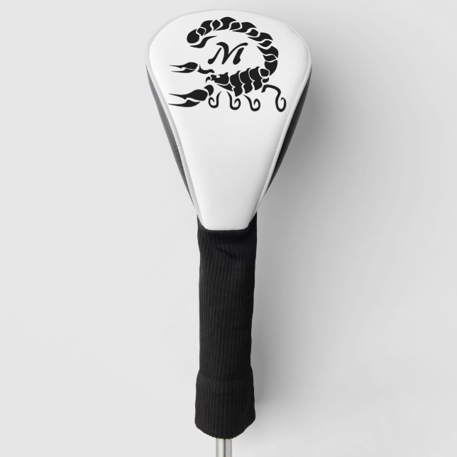 Couvre-club De Golf Monogramme de scorpion noire de la tribu (Devant)
