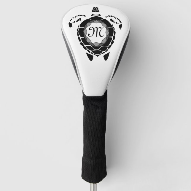 Couvre-club De Golf Monogramme de shellback de tortue diamant (Devant)
