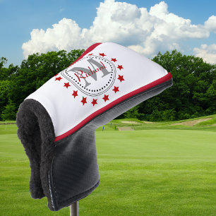 Couvre-club De Golf Monogramme des étoiles rouges