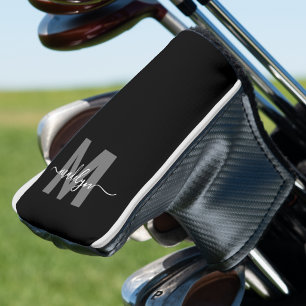 Couvre-club De Golf Monogramme Élégant Initial Nom Personnalisé