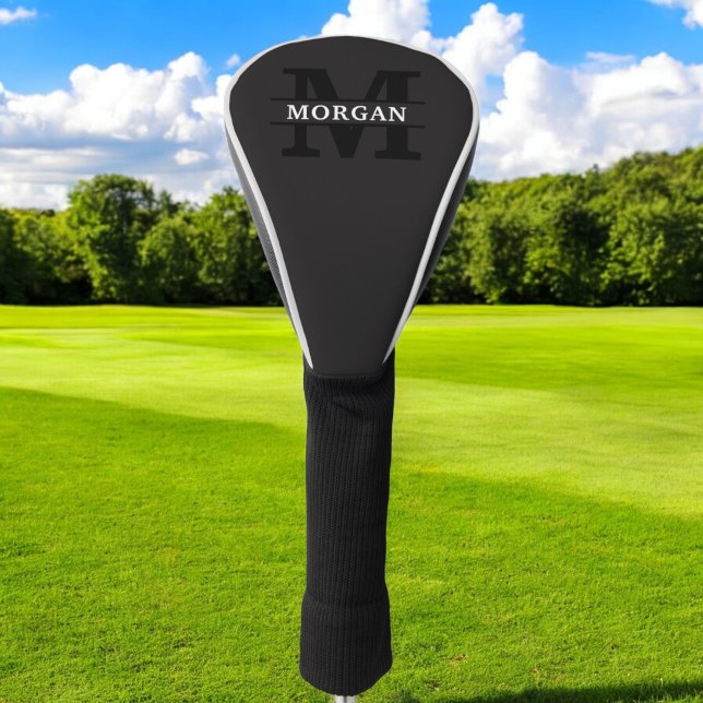 Couvre-club De Golf Monogramme et nom élégants personnalisés (Créateur téléchargé)