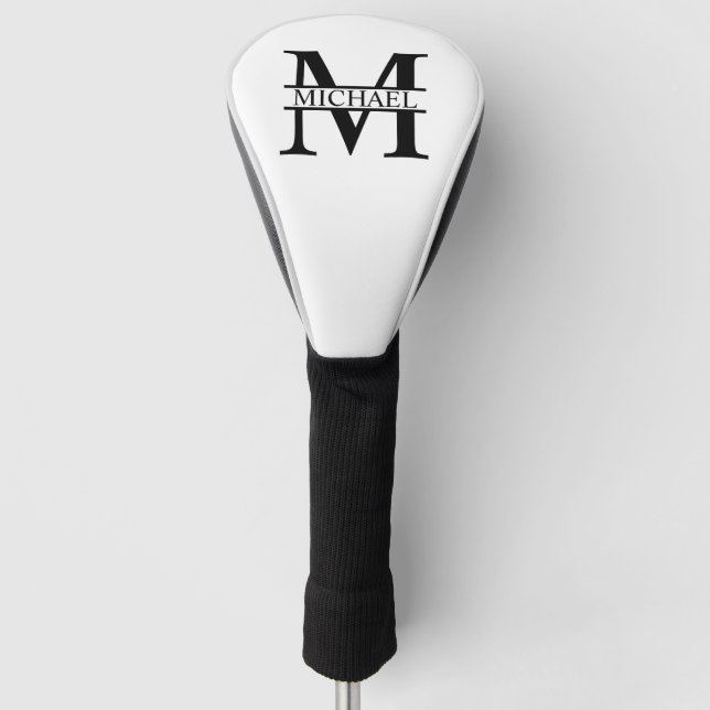 Couvre-club De Golf Monogramme et nom personnalisés (Devant)