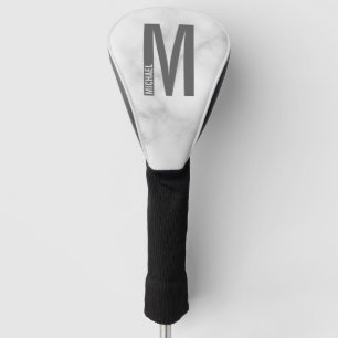 Couvre-club De Golf Monogramme et nom personnalisés modernes