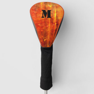 Couvre-club De Golf Monogramme flamboyant orange chaud