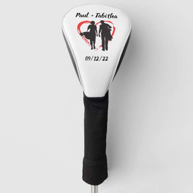 Couvre-club De Golf Monogramme initial et nom personnalisé (Devant)