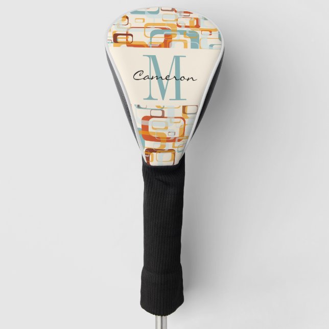 Couvre-club De Golf Monogramme initial et nom Tête de golf personnalis (Devant)