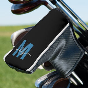 Couvre-club De Golf Monogramme Initial Nom Personnalisé Bleu