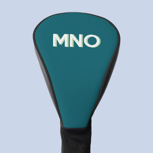 Couvre-club De Golf Monogramme moderne Ombre de goutte initiale