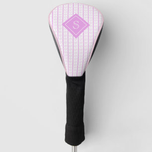 Couvre-club De Golf Monogramme Motif des rayures cardiaques du pays