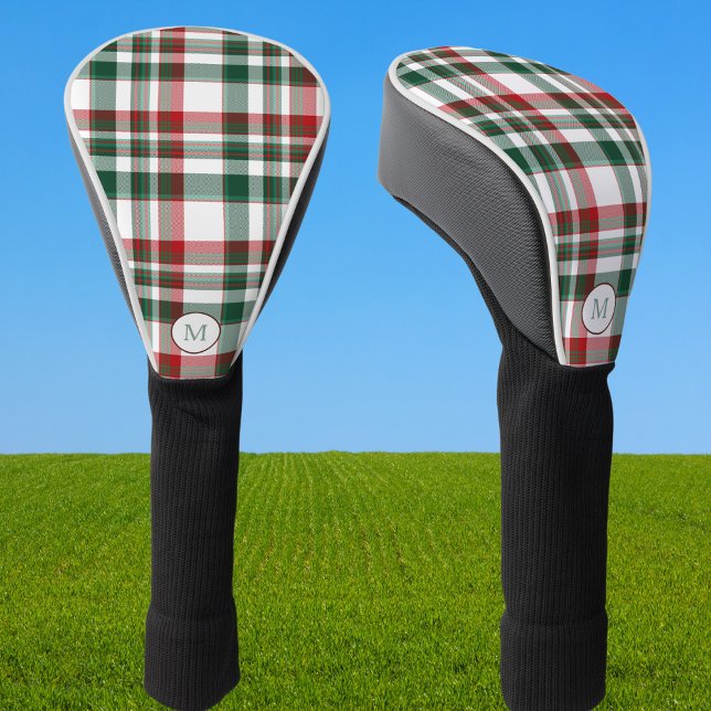 Couvre-club De Golf Monogramme Noël Rouge Et Vert Plat (Créateur téléchargé)